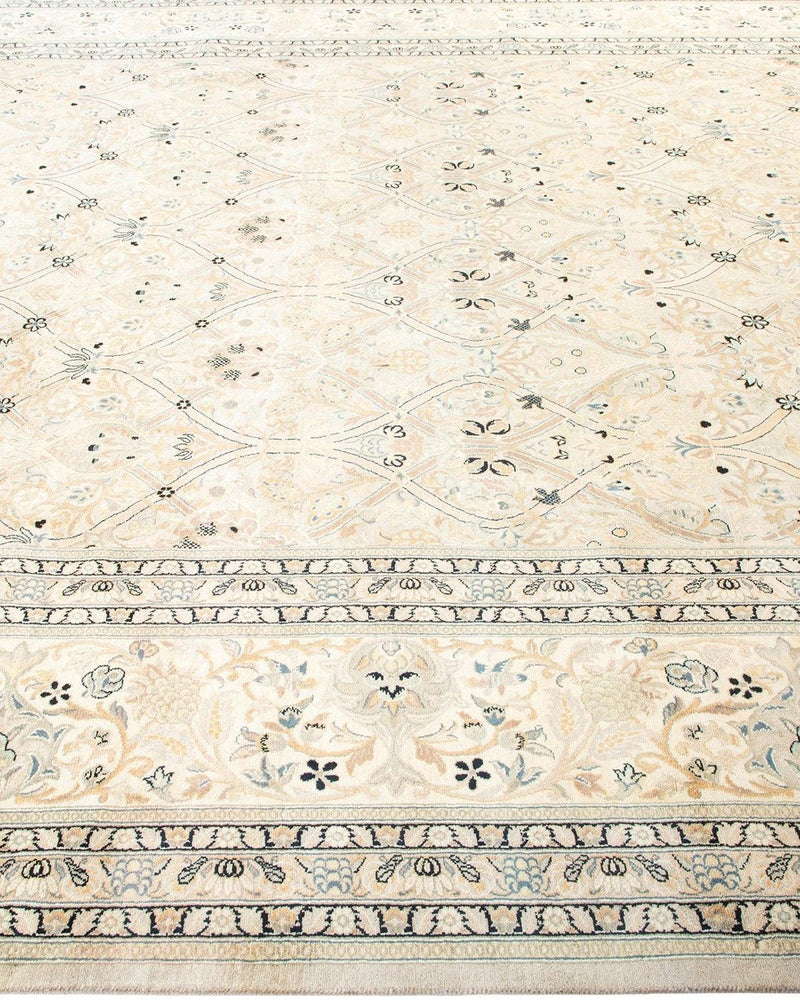One-of-a-Kind Imported Hand-Knotted Area Rug  - Ivory, 9' 1" x 12' 3" - Modern Rug Importers
