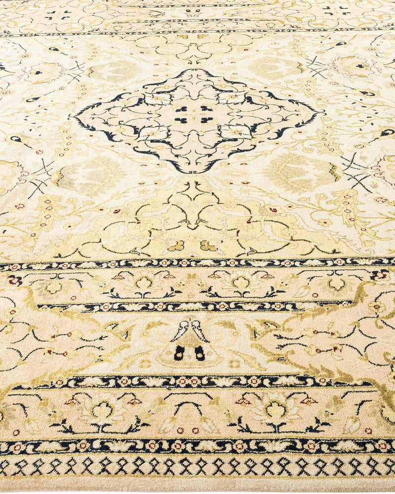 One-of-a-Kind Imported Hand-knotted Area Rug  - Ivory,  9' 1" x 12' 6" - Modern Rug Importers