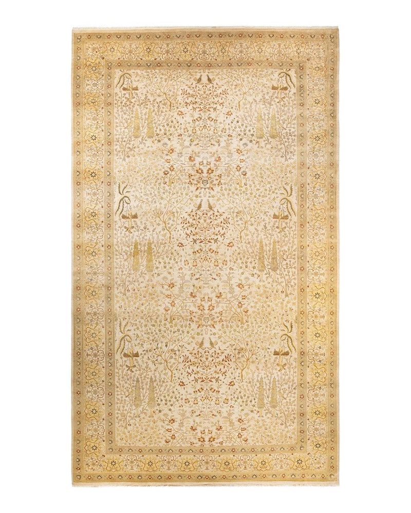 One-of-a-Kind Imported Hand-Knotted Area Rug  - Ivory, 9' 1" x 16' 2" - Modern Rug Importers