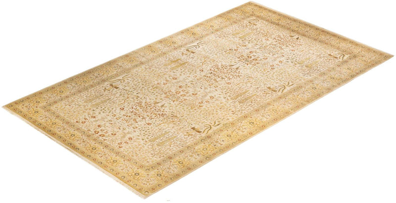 One-of-a-Kind Imported Hand-Knotted Area Rug  - Ivory, 9' 1" x 16' 2" - Modern Rug Importers