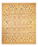 One-of-a-Kind Imported Hand-knotted Area Rug  - Ivory, 9' 1" x 9' 8" - Modern Rug Importers