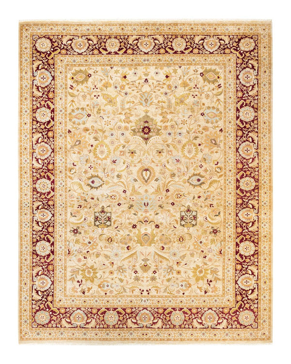 One-of-a-Kind Imported Hand-Knotted Area Rug  - Ivory, 9' 2" x 11' 8" - Modern Rug Importers