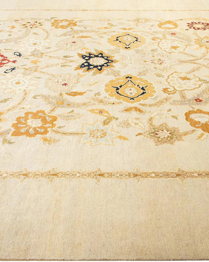 One-of-a-Kind Imported Hand-knotted Area Rug  - Ivory, 9' 2" x 12' 1" - Modern Rug Importers