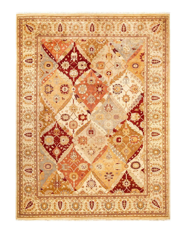 One-of-a-Kind Imported Hand-Knotted Area Rug  - Ivory, 9' 2" x 12' 4" - Modern Rug Importers