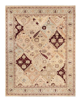 One-of-a-Kind Imported Hand-Knotted Area Rug  - Ivory, 9' 3" x 11' 10" - Modern Rug Importers