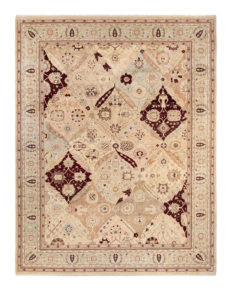 One-of-a-Kind Imported Hand-Knotted Area Rug  - Ivory, 9' 3" x 11' 10" - Modern Rug Importers