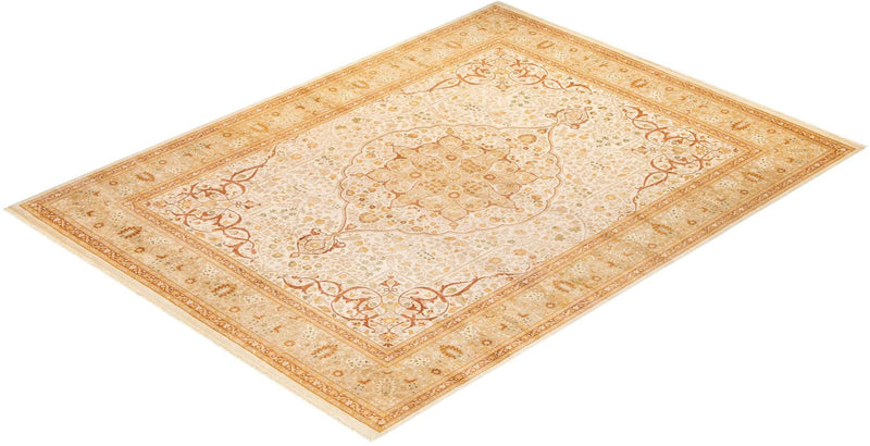 One-of-a-Kind Imported Hand-knotted Area Rug  - Ivory, 9' 3" x 12' 1" - Modern Rug Importers