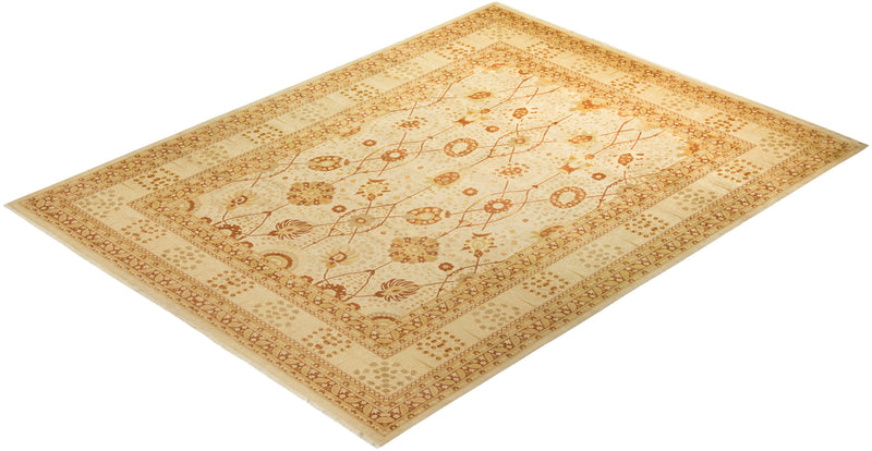 One-of-a-Kind Imported Hand-knotted Area Rug  - Ivory, 9' 4" x 12' 2" - Modern Rug Importers