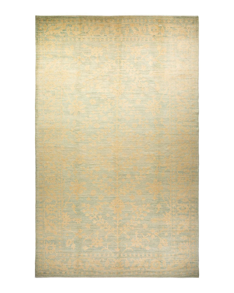 One-of-a-Kind Imported Hand-knotted Area Rug  - Light Blue, 10' 4" x 16' 3" - Modern Rug Importers