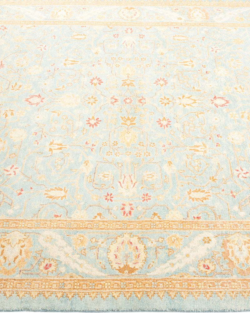 One-of-a-Kind Imported Hand-knotted Area Rug  - Light Blue, 4' 1" x 6' 4" - Modern Rug Importers