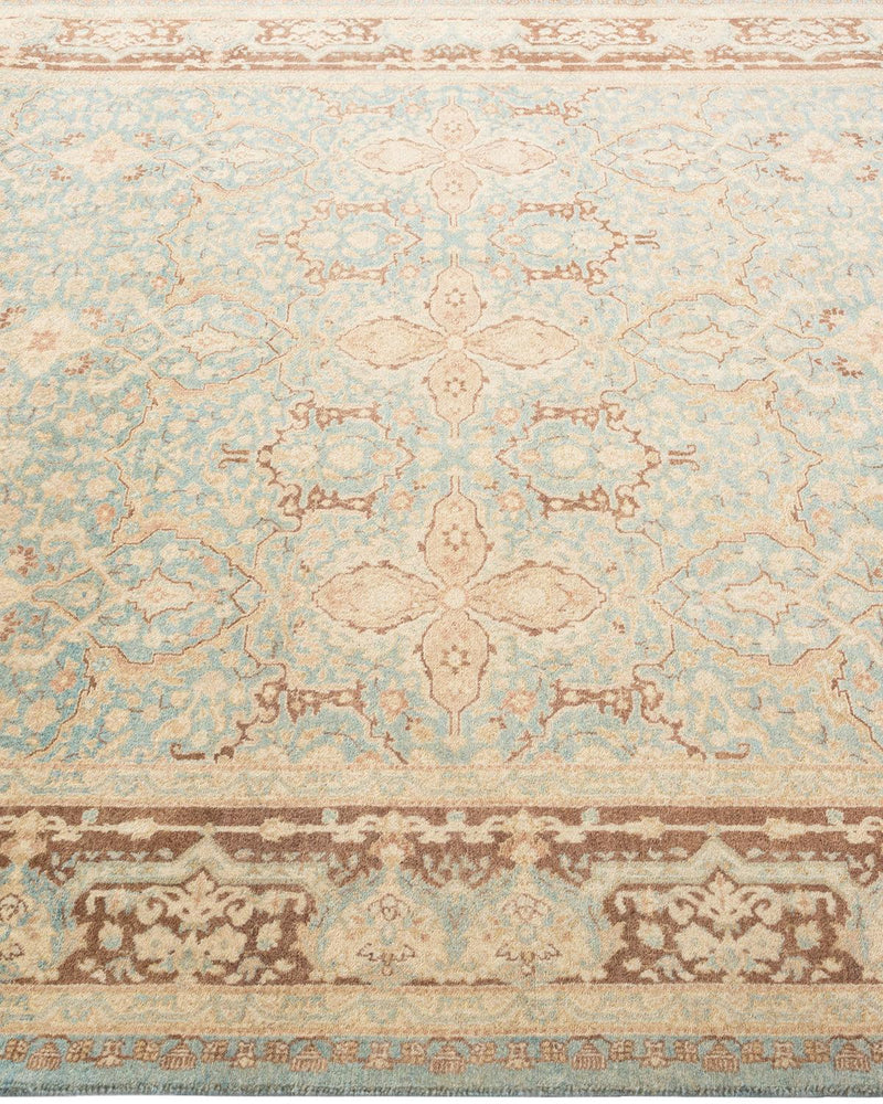One-of-a-Kind Imported Hand-knotted Area Rug  - Light Blue, 5' 2" x 10' 2" - Modern Rug Importers