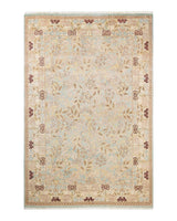 One-of-a-Kind Imported Hand-knotted Area Rug  - Light Blue, 6' 1" x 9' 1" - Modern Rug Importers