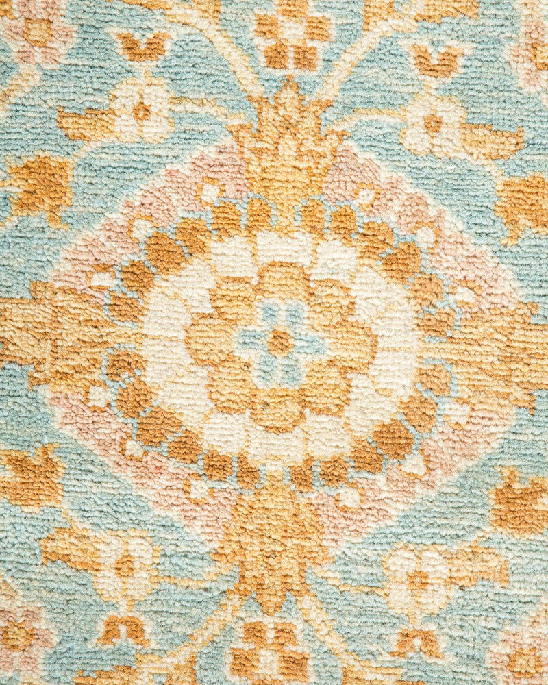One-of-a-Kind Imported Hand-knotted Area Rug  - Light Blue, 6' 1" x 9' 4" - Modern Rug Importers