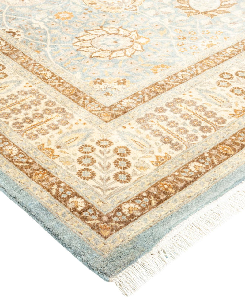 One-of-a-Kind Imported Hand-knotted Area Rug  - Light Blue, 6' 3" x 6' 7" - Modern Rug Importers