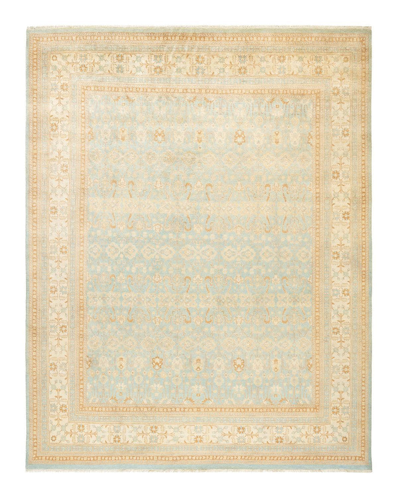 One-of-a-Kind Imported Hand-knotted Area Rug  - Light Blue, 8' 0" x 10' 2" - Modern Rug Importers