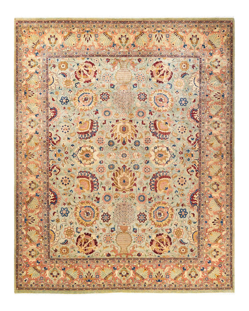 One-of-a-Kind Imported Hand-Knotted Area Rug  - Light Blue, 8' 1" x 10' 2" - Modern Rug Importers