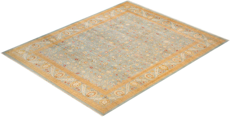 One-of-a-Kind Imported Hand-knotted Area Rug  - Light Blue, 8' 1" x 10' 5" - Modern Rug Importers