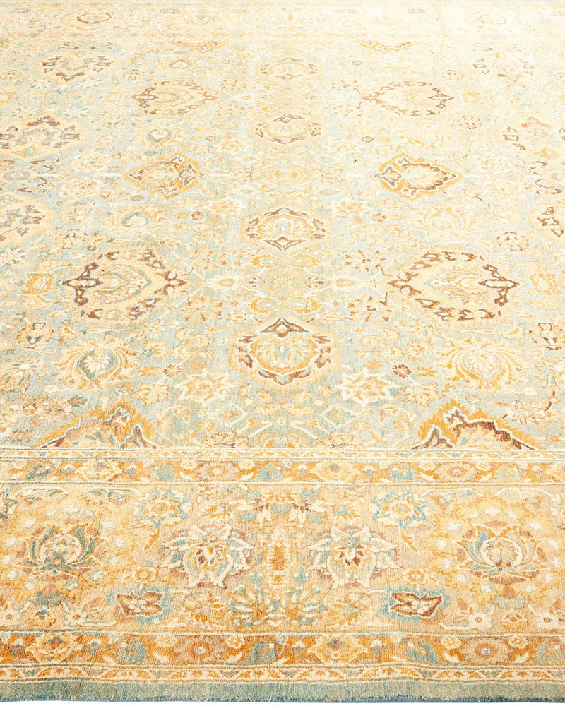 One-of-a-Kind Imported Hand-knotted Area Rug  - Light Blue, 8' 2" x 8' 3" - Modern Rug Importers