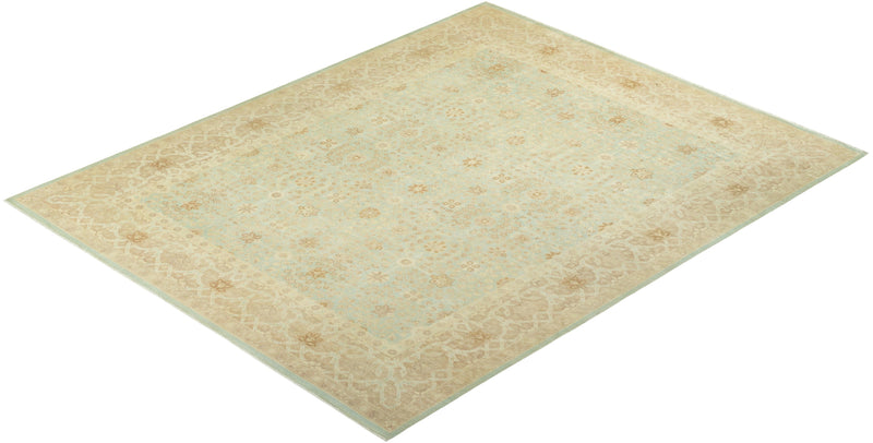 One-of-a-Kind Imported Hand-knotted Area Rug  - Light Blue, 8' 3" x 10' 2" - Modern Rug Importers