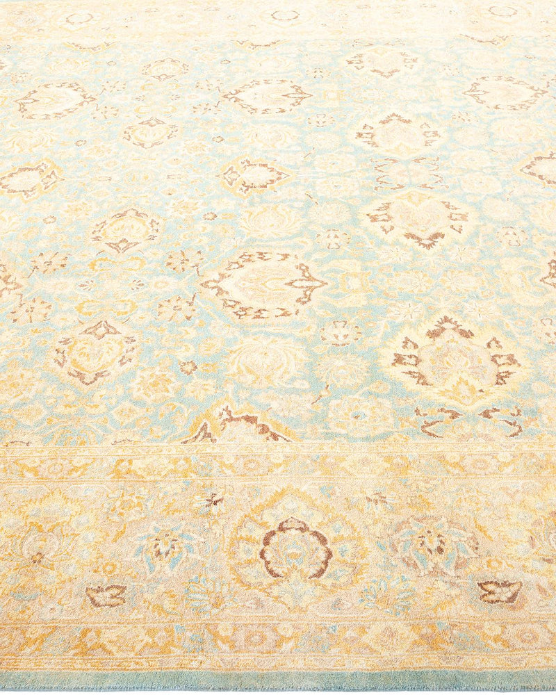 One-of-a-Kind Imported Hand-knotted Area Rug  - Light Blue, 8' 3" x 9' 3" - Modern Rug Importers