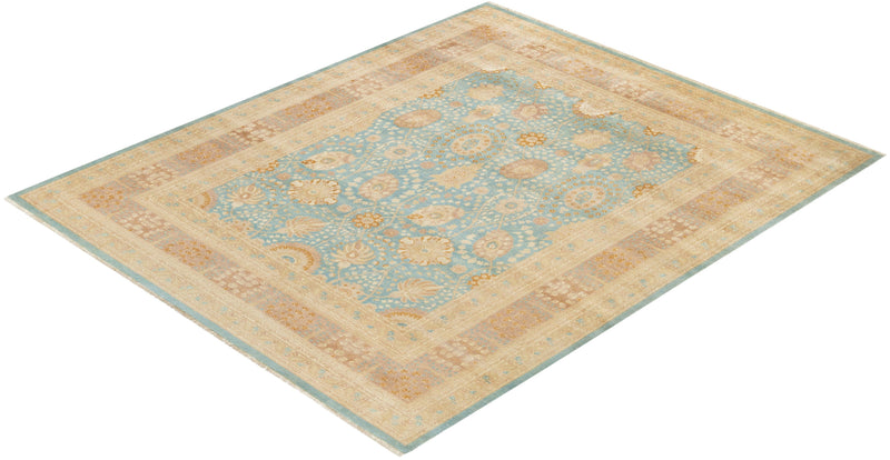 One-of-a-Kind Imported Hand-knotted Area Rug  - Light Blue, 8' 4" x 10' 0" - Modern Rug Importers