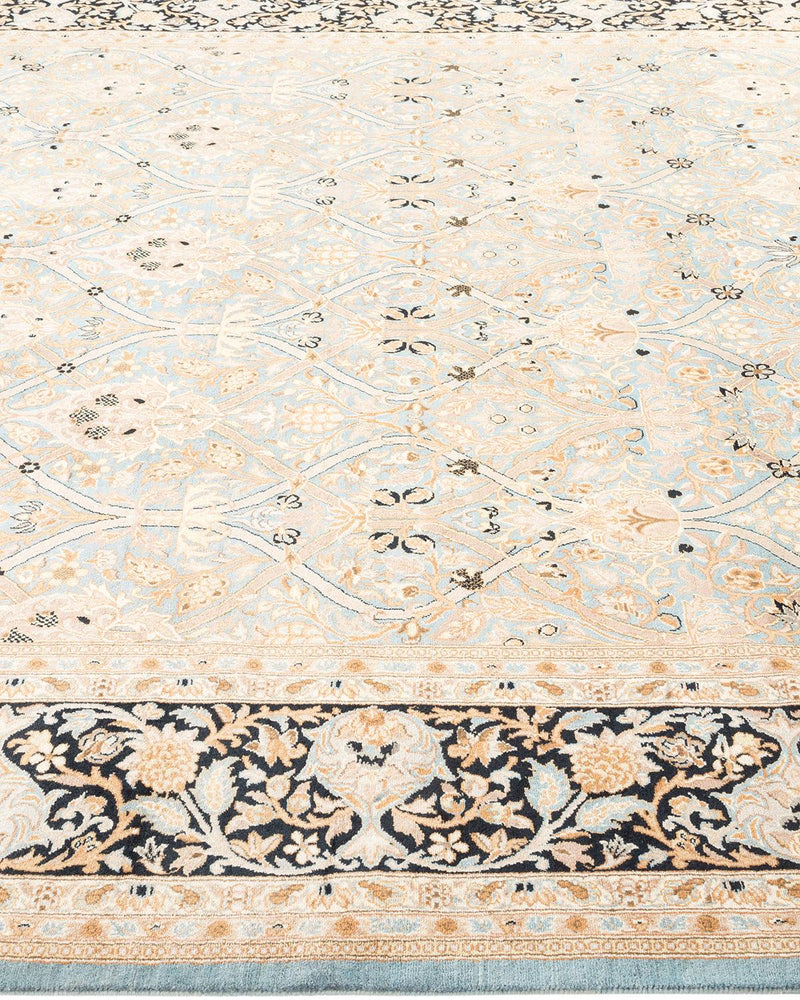 One-of-a-Kind Imported Hand-knotted Area Rug  - Light Blue,  8' 4" x 10' 3" - Modern Rug Importers