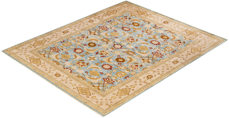 One-of-a-Kind Imported Hand-knotted Area Rug  - Light Blue, 8' 4" x 10' 4" - Modern Rug Importers
