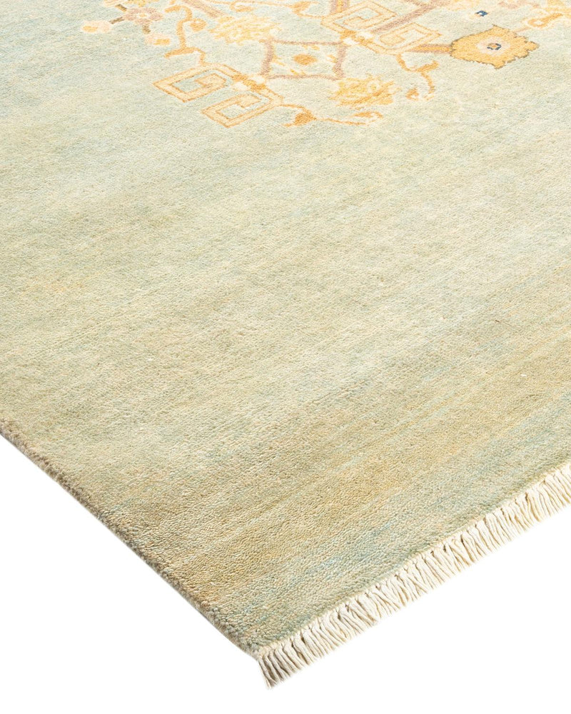 One-of-a-Kind Imported Hand-knotted Area Rug  - Light Blue, 9' 1" x 12' 5" - Modern Rug Importers