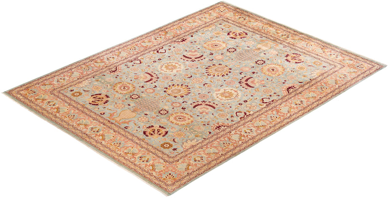 One-of-a-Kind Imported Hand-knotted Area Rug  - Light Blue, 9' 2" x 12' 1" - Modern Rug Importers