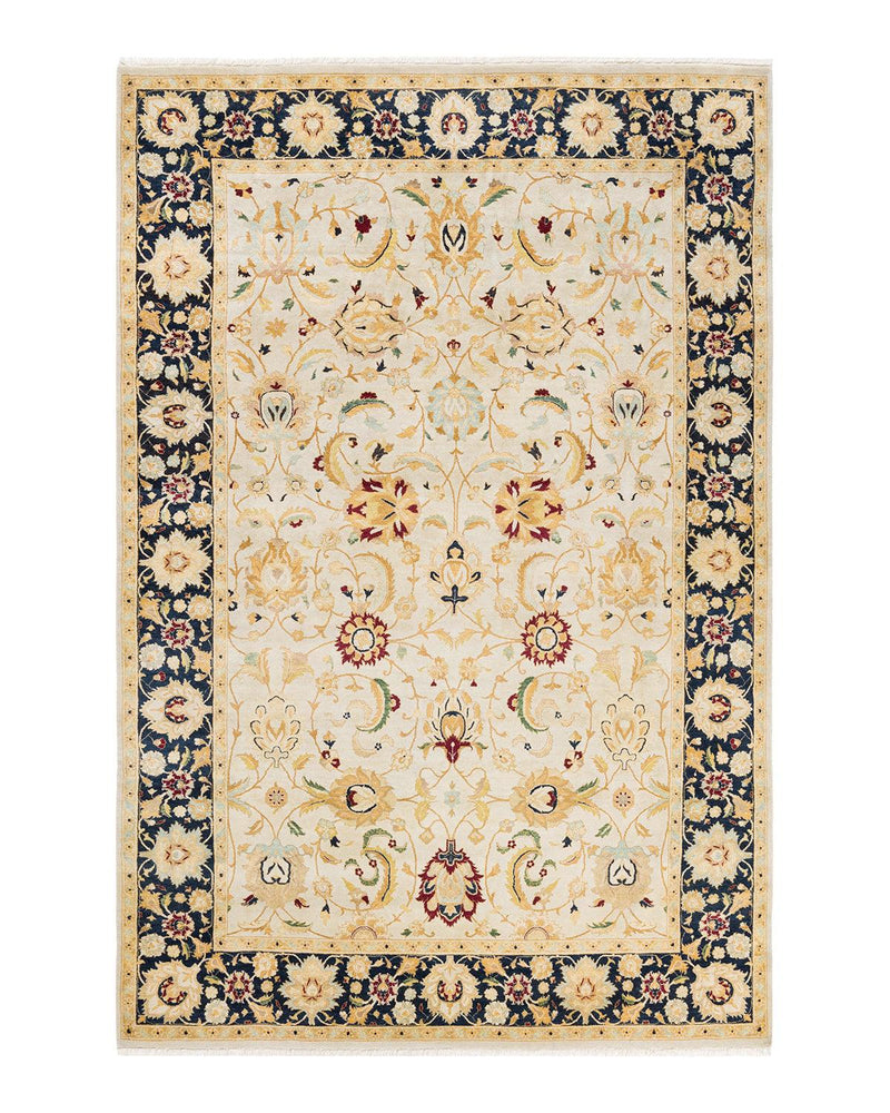 One-of-a-Kind Imported Hand-knotted Area Rug  - Light Gray, 6' 2" x 9' 3" - Modern Rug Importers