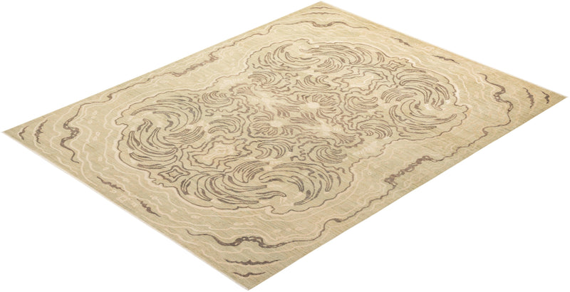 One-of-a-Kind Imported Hand-knotted Area Rug  - Light Gray, 9' 1" x 11' 6" - Modern Rug Importers