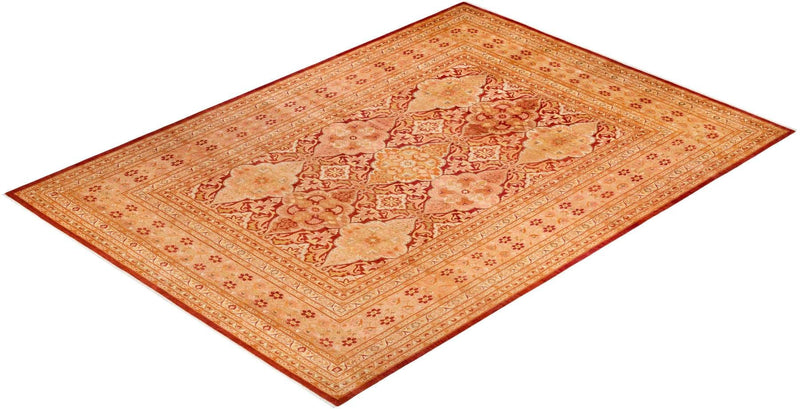 One-of-a-Kind Imported Hand-knotted Area Rug  - Orange, 10' 1" x 14' 3" - Modern Rug Importers