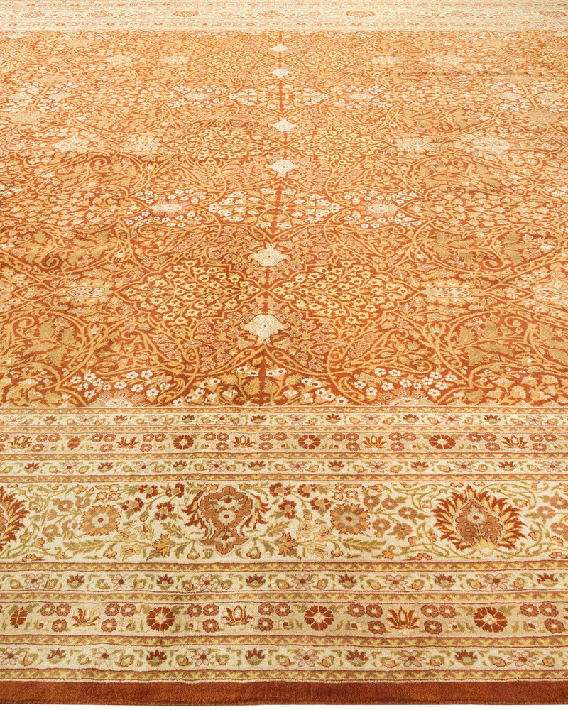 One-of-a-Kind Imported Hand-knotted Area Rug  - Orange, 12' 1" x 17' 10" - Modern Rug Importers
