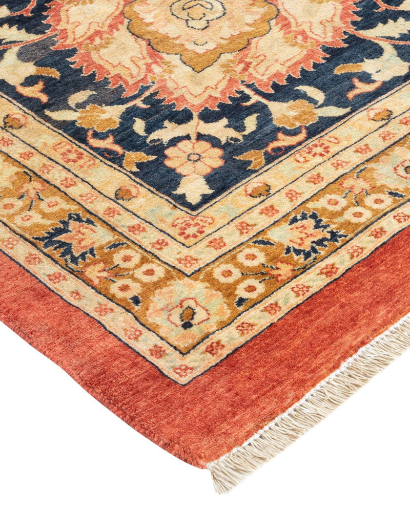 One-of-a-Kind Imported Hand-knotted Area Rug  - Orange, 12' 4" x 18' 1" - Modern Rug Importers