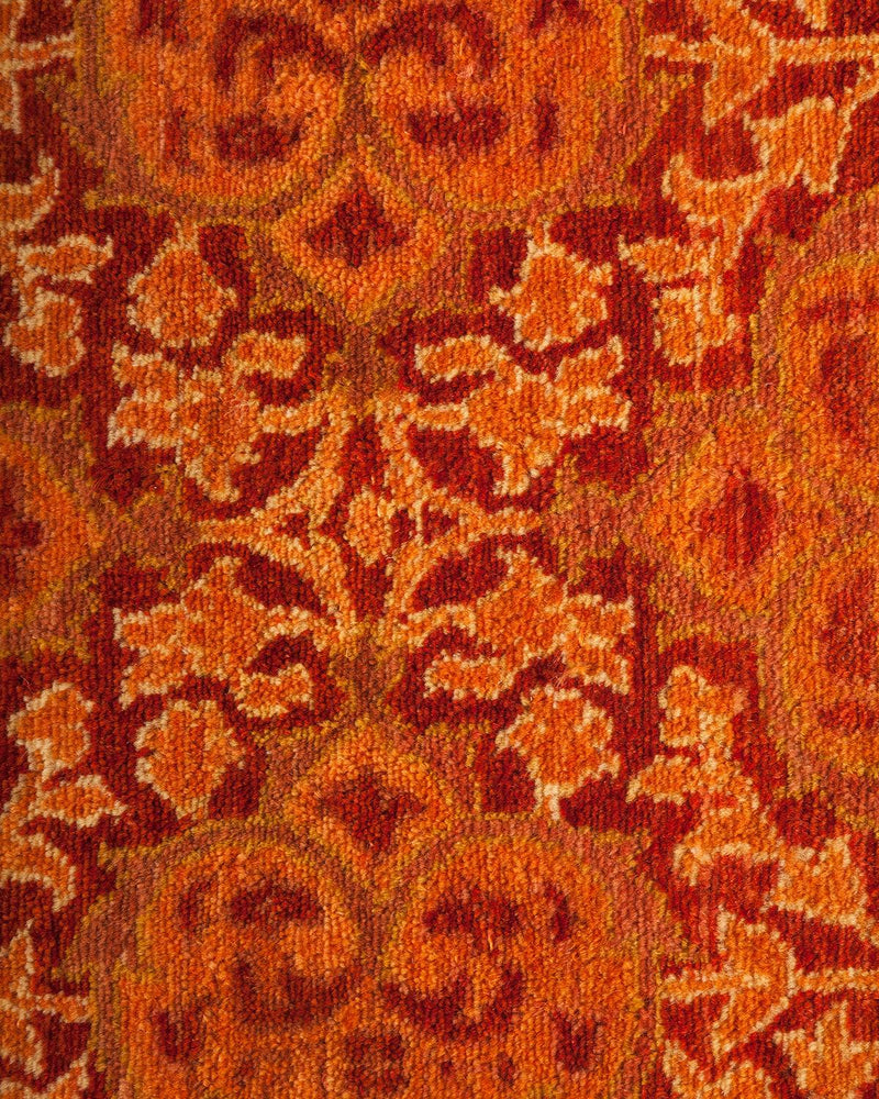 One-of-a-Kind Imported Hand-knotted Area Rug  - Orange, 2' 7" x 4' 2" - Modern Rug Importers