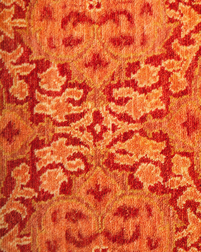 One-of-a-Kind Imported Hand-knotted Area Rug  - Orange, 2' 7" x 4' 4" - Modern Rug Importers