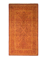 One-of-a-Kind Imported Hand-knotted Area Rug  - Orange, 2' 7" x 4' 6" - Modern Rug Importers
