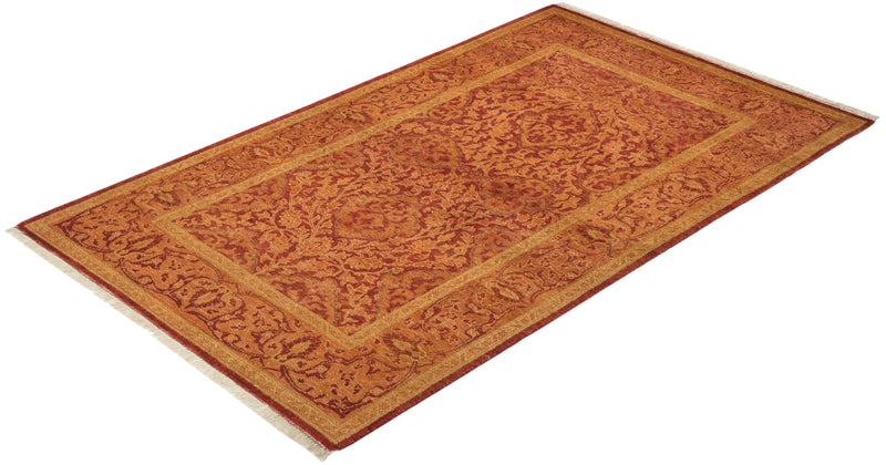 One-of-a-Kind Imported Hand-knotted Area Rug  - Orange, 2' 8" x 4' 3" - Modern Rug Importers