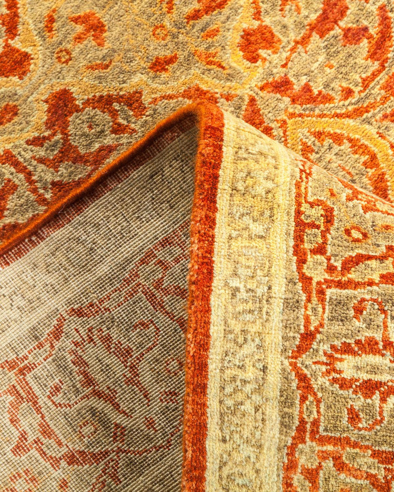 One-of-a-Kind Imported Hand-knotted Area Rug  - Orange, 3' 2" x 5' 5" - Modern Rug Importers