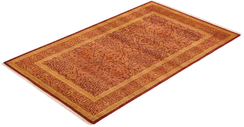 One-of-a-Kind Imported Hand-knotted Area Rug  - Orange, 3' 3" x 5' 4" - Modern Rug Importers