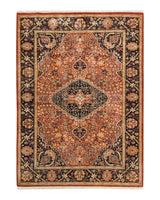 One-of-a-Kind Imported Hand-knotted Area Rug  - Orange, 4' 2" x 5' 10" - Modern Rug Importers