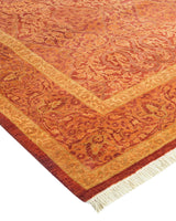 One-of-a-Kind Imported Hand-knotted Area Rug  - Orange, 4' 9" x 6' 8" - Modern Rug Importers