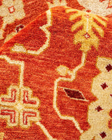 One-of-a-Kind Imported Hand-knotted Area Rug  - Orange, 5' 10" x 8' 9" - Modern Rug Importers