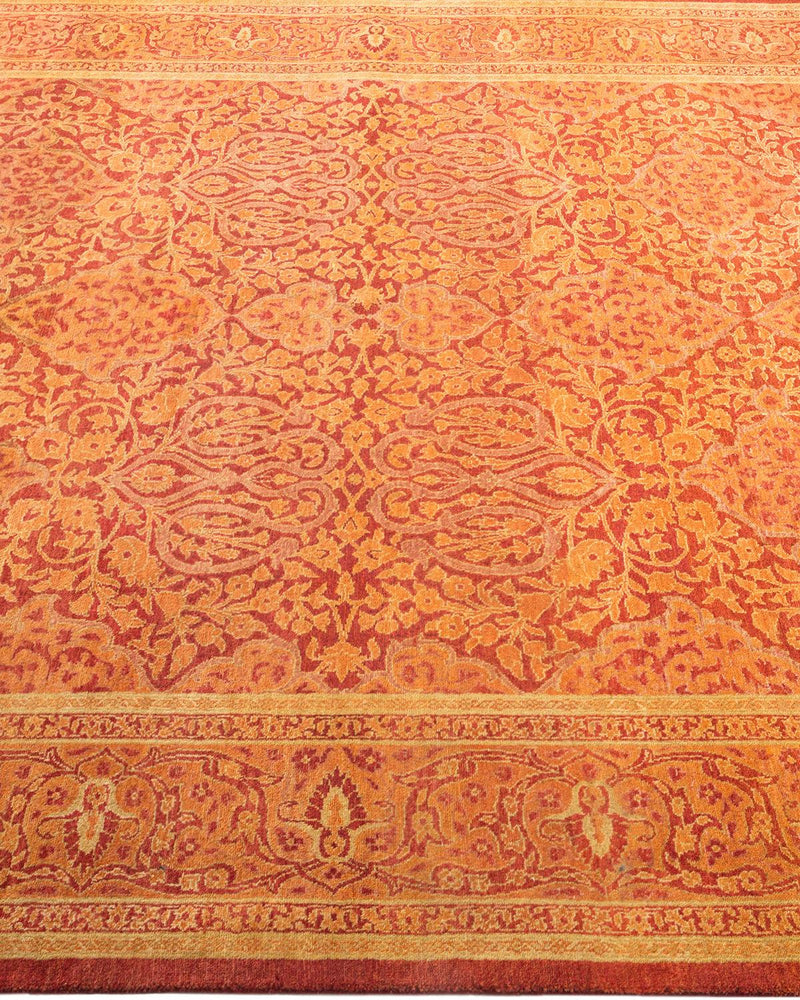 One-of-a-Kind Imported Hand-knotted Area Rug  - Orange, 5' 2" x 7' 5" - Modern Rug Importers