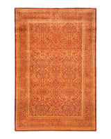 One-of-a-Kind Imported Hand-knotted Area Rug  - Orange, 5' 2" x 7' 8" - Modern Rug Importers
