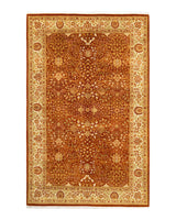 One-of-a-Kind Imported Hand-knotted Area Rug  - Orange, 5' 2" x 8' 3" - Modern Rug Importers