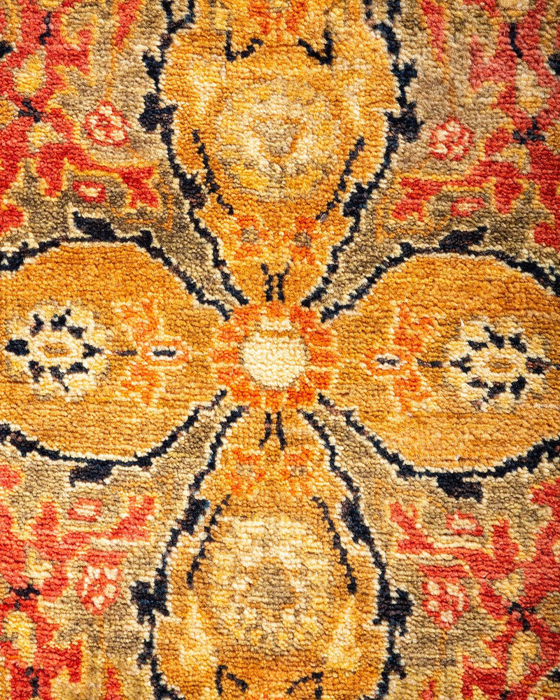 One-of-a-Kind Imported Hand-knotted Area Rug  - Orange, 5' 6" x 6' 1" - Modern Rug Importers