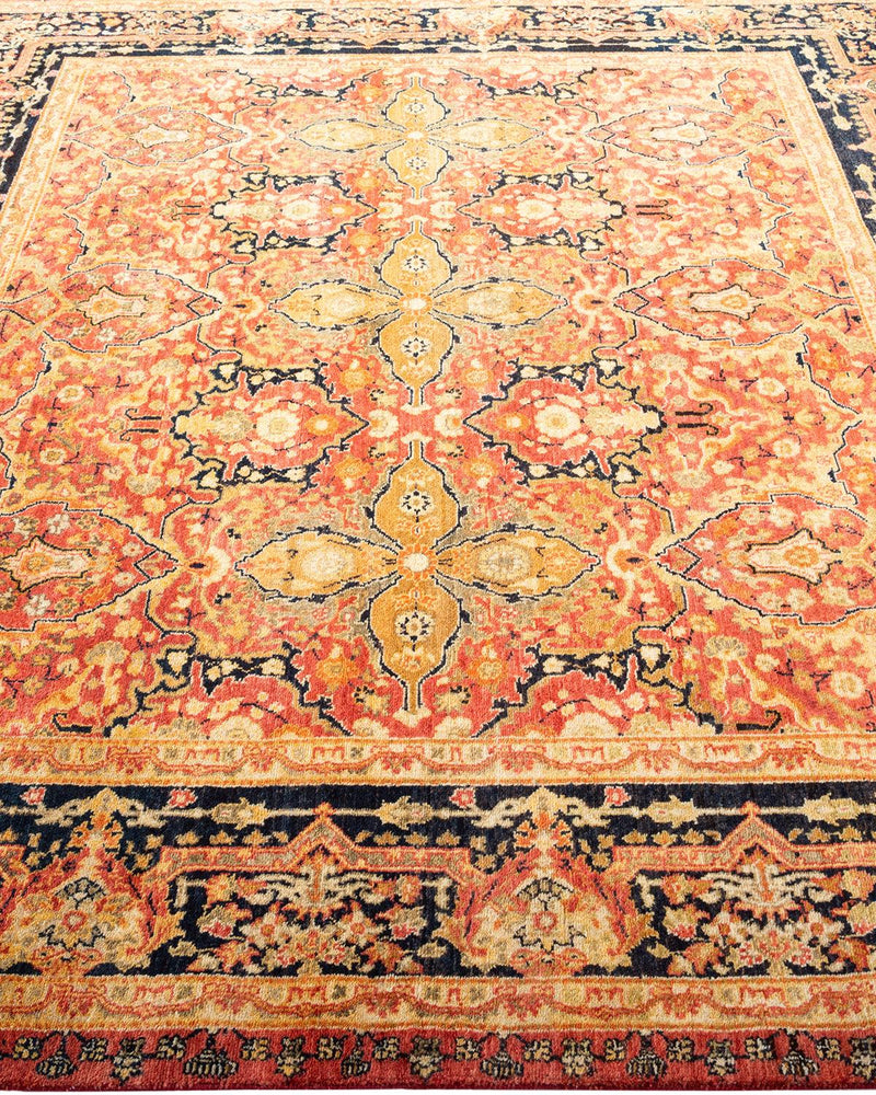 One-of-a-Kind Imported Hand-knotted Area Rug  - Orange, 5' 6" x 6' 1" - Modern Rug Importers