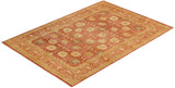One-of-a-Kind Imported Hand-knotted Area Rug  - Orange, 6' 0" x 8' 7" - Modern Rug Importers