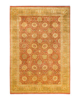 One-of-a-Kind Imported Hand-knotted Area Rug  - Orange, 6' 0" x 8' 9" - Modern Rug Importers